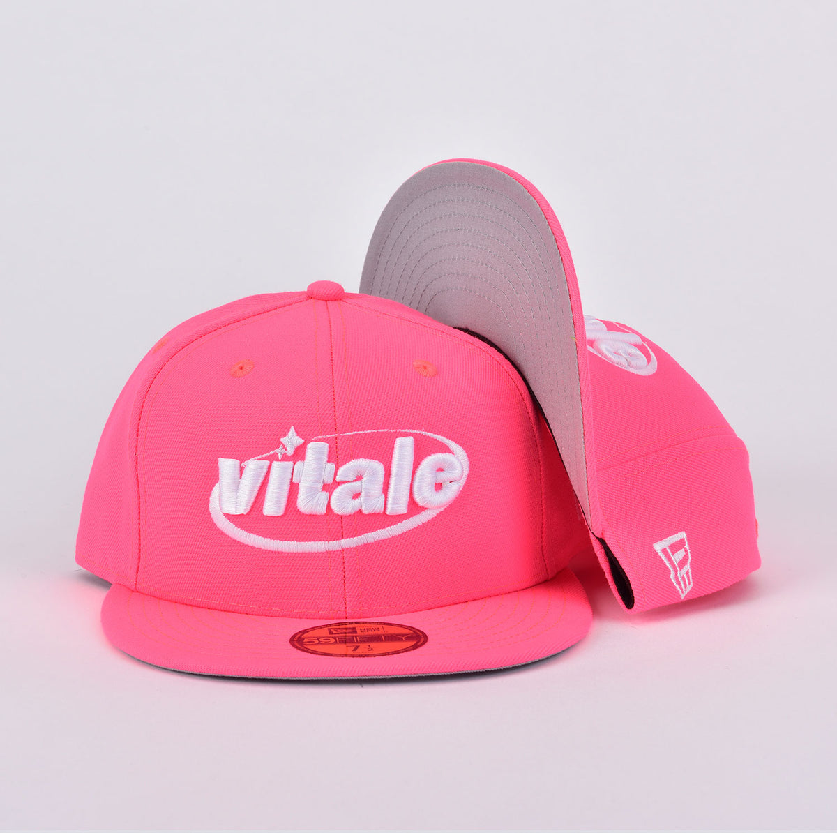 VITALE 59FIFTY NEW ERA FITTED HAT IN HIGHLIGHTER PINK