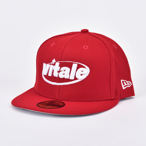 VITALE 59FIFTY NEW ERA FITTED HAT IN RED