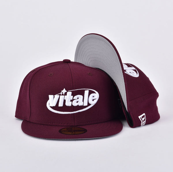 VITALE 59FIFTY NEW ERA FITTED HAT IN MAROON