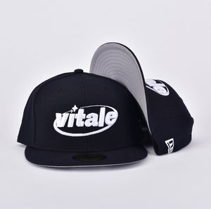 VITALE 59FIFTY NEW ERA FITTED HAT IN NAVY