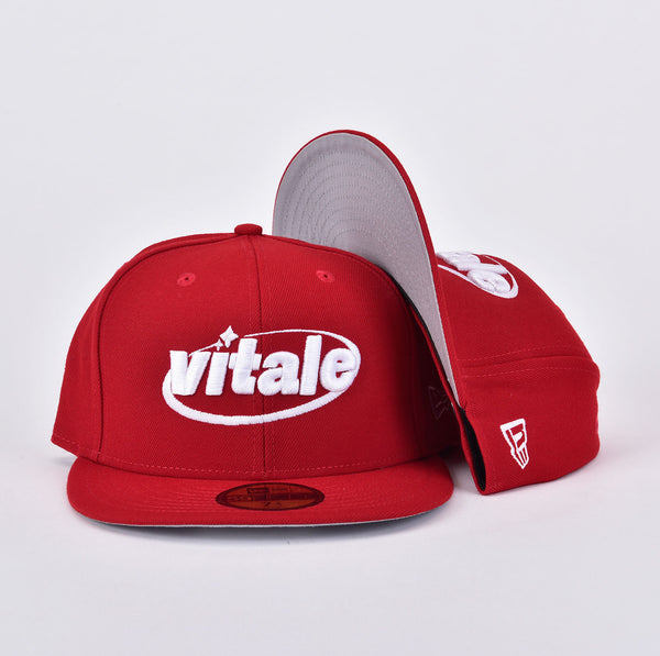 VITALE 59FIFTY NEW ERA FITTED HAT IN RED