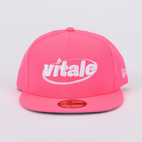 VITALE 59FIFTY NEW ERA FITTED HAT IN HIGHLIGHTER PINK