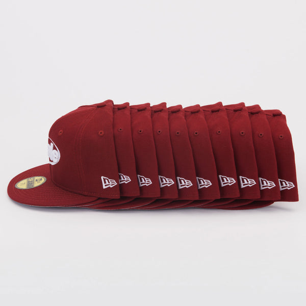 VITALE 59FIFTY NEW ERA FITTED HAT IN CARDINAL RED