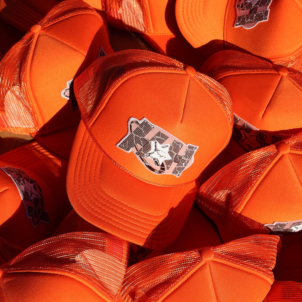 Hero Trucker Hats in Orange